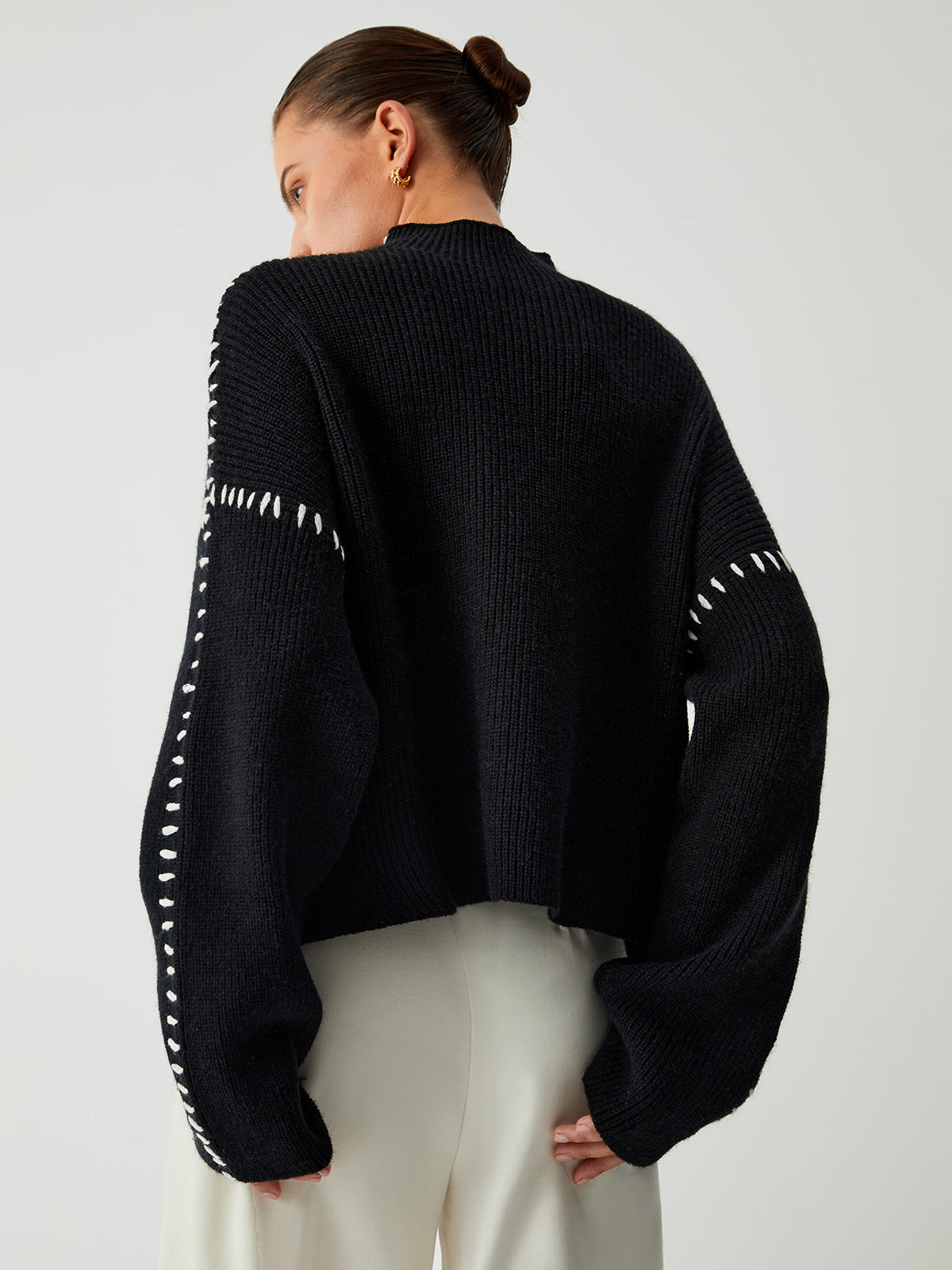 Maison La Veine™ | Pull Col Roulé Piqué