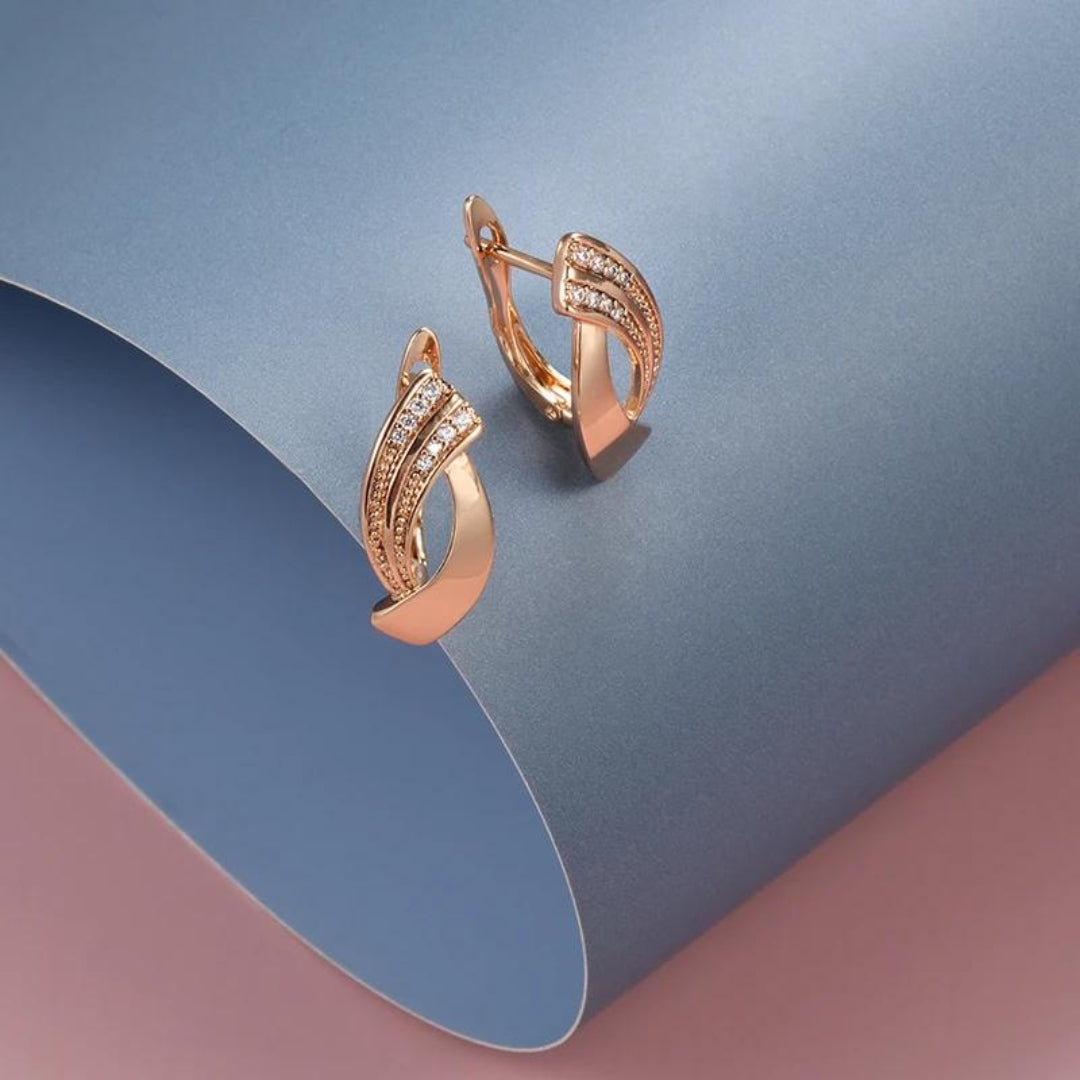 Maison La Veine™ | Boucles Élégantes Or Rose