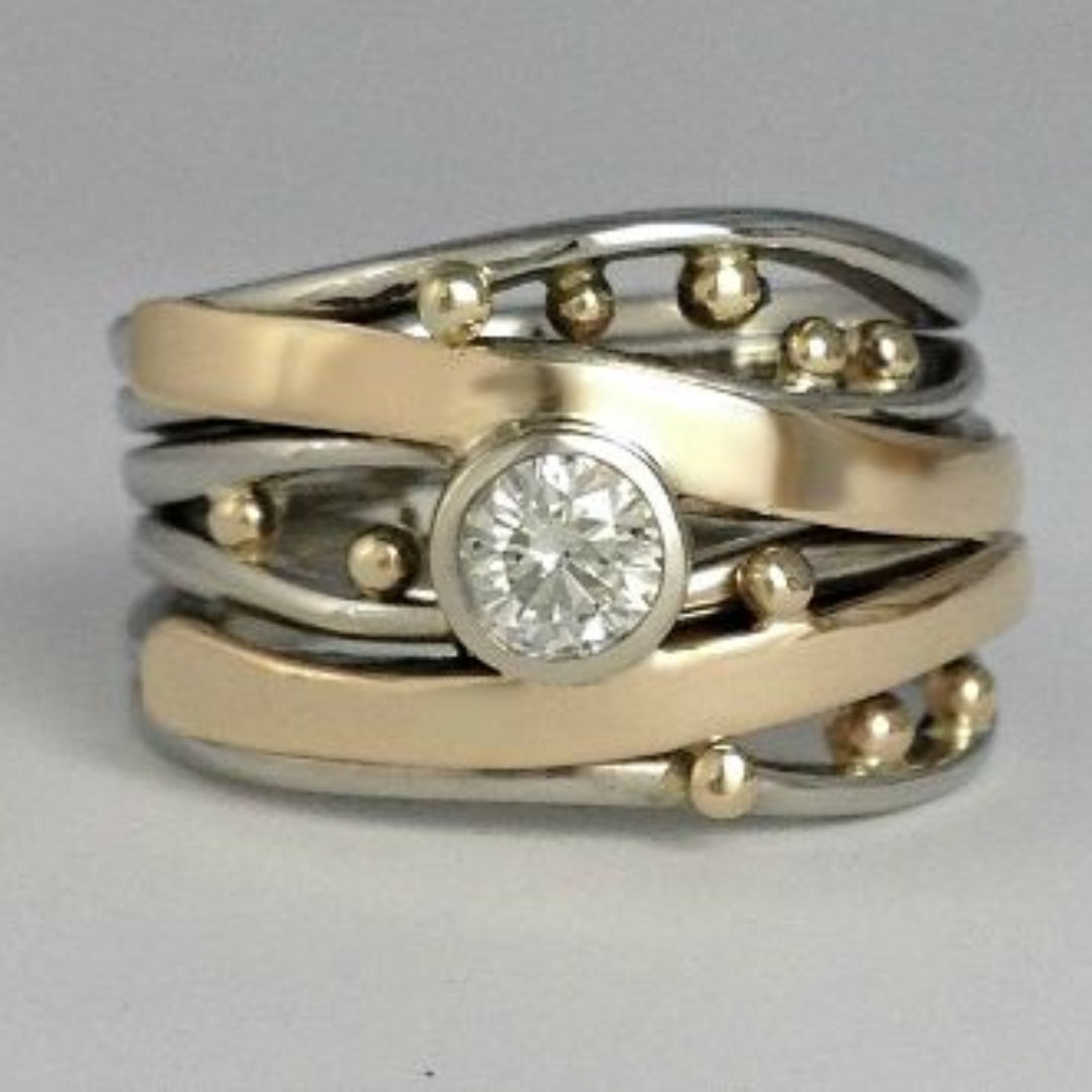 Maison La Veine™ | Bague zirconia or