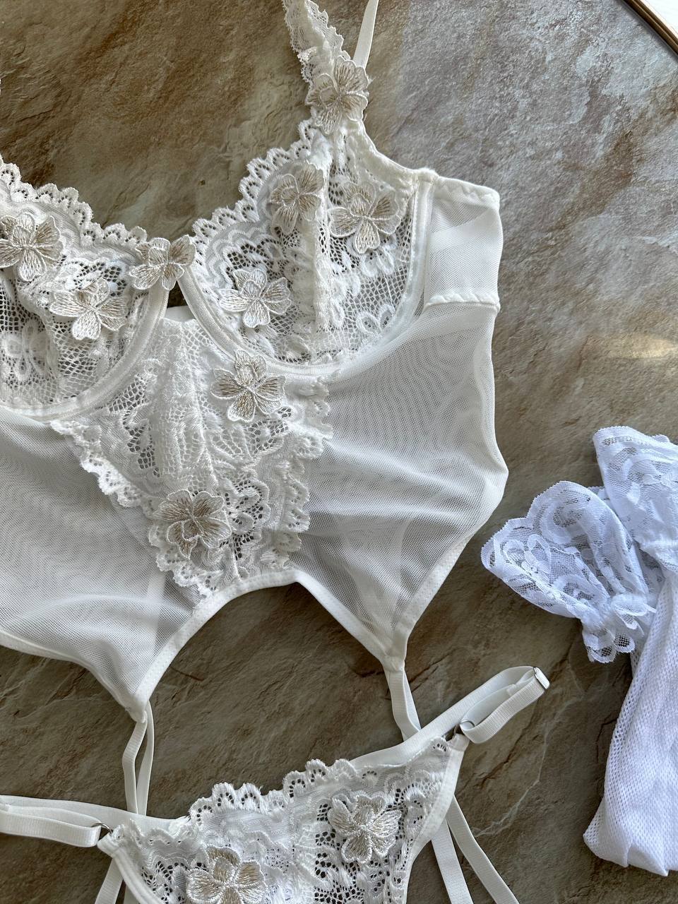Maison La Veine™ | Ensemble de lingerie de mariée élégant