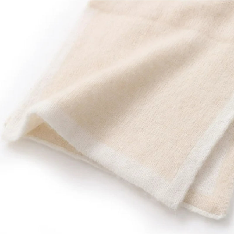 Maison La Veine™ | Écharpe Cachemire Blanc Cassé