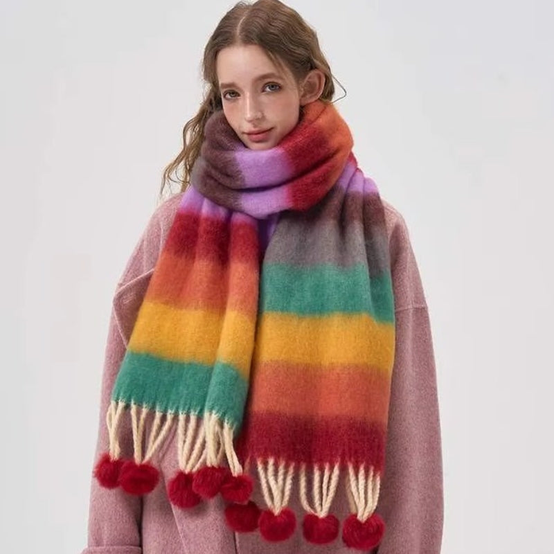 Maison La Veine™ | Grosse Écharpe Femme Rose