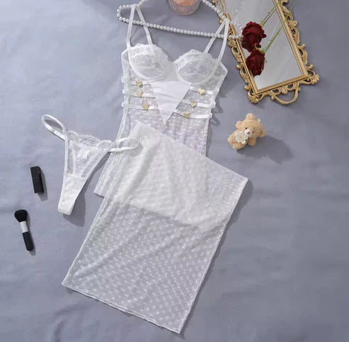 Maison La Veine™ | Ensemble Lingerie Heart Mesh
