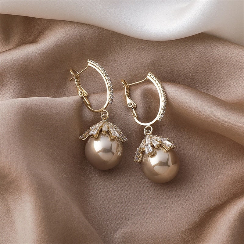 Maison La Veine™ | Boucles Pendantes Perle