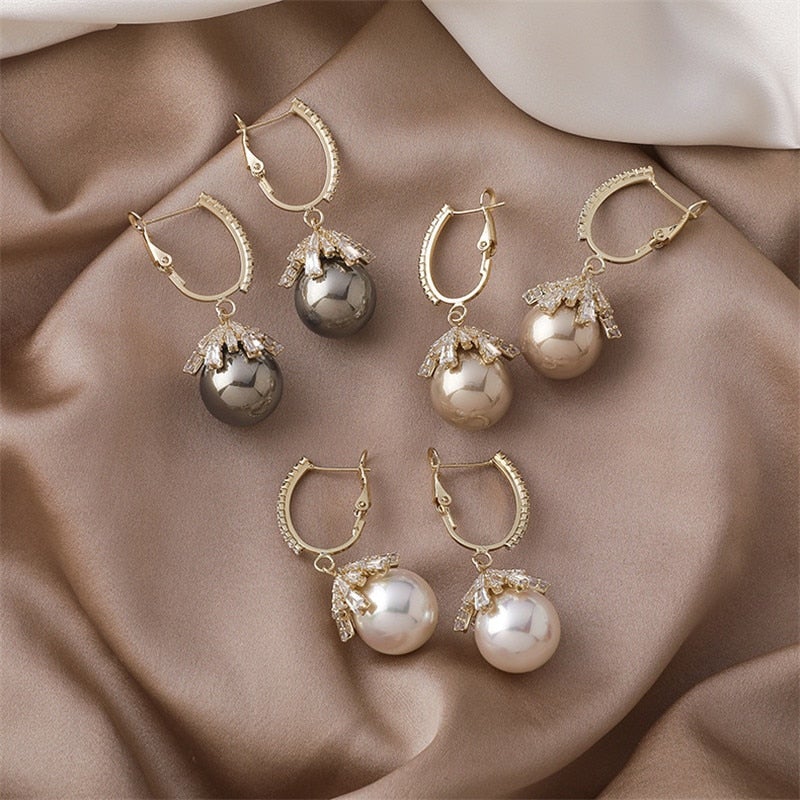 Maison La Veine™ | Boucles Pendantes Perle