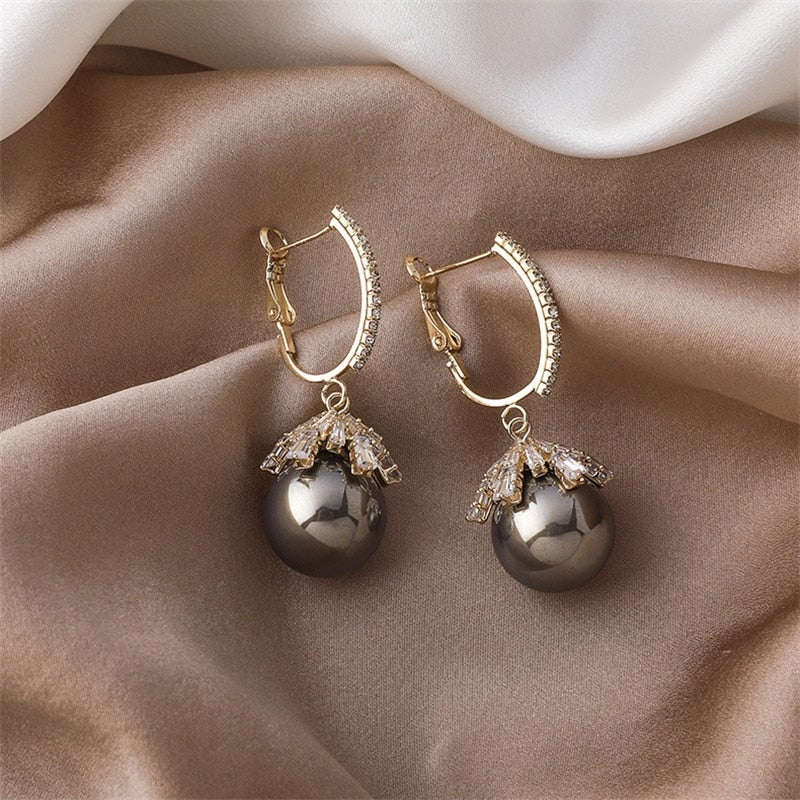 Maison La Veine™ | Boucles Pendantes Perle