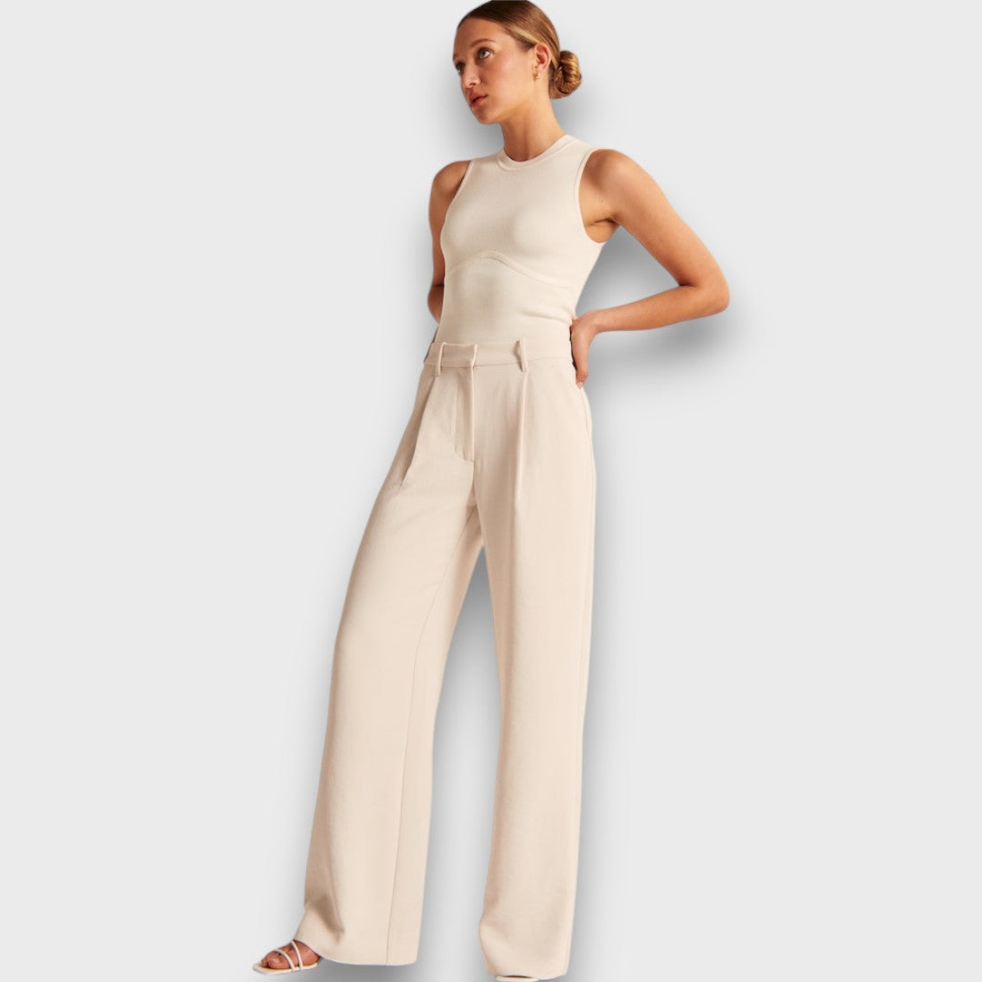 Maison La Veine™ | Pantalons Larges Taille Haute Alva