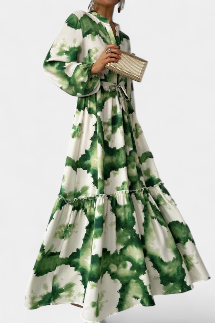 María Robe Évasée à Décolleté en V
