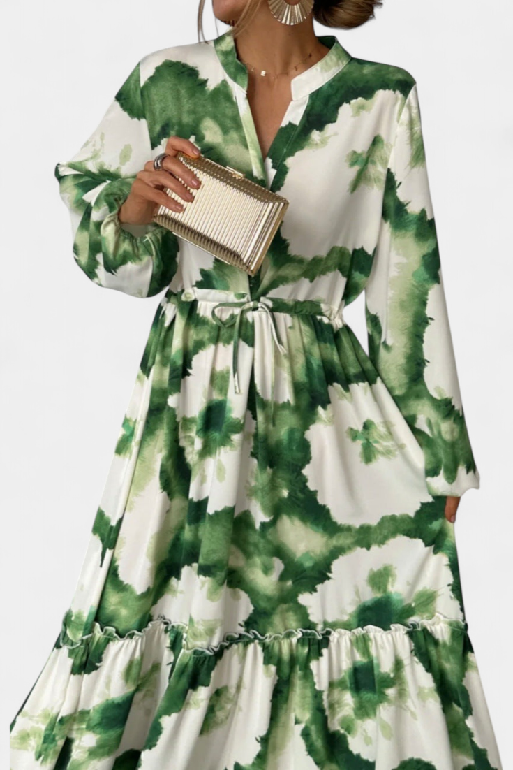 María Robe Évasée à Décolleté en V