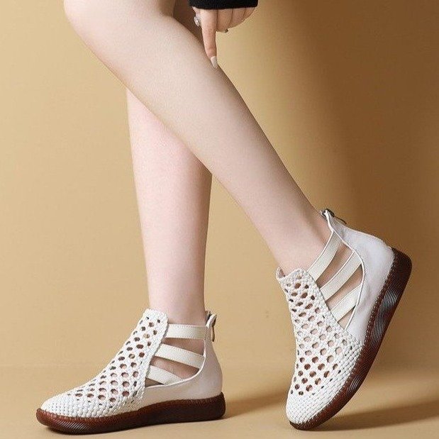 Maison La Veine™ | Cléopâtre Bottes sandales - Confortable et élégant (Cuir véritable)