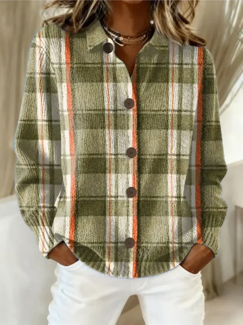 Maison La Veine™ | Blouse Tricotée Carreaux
