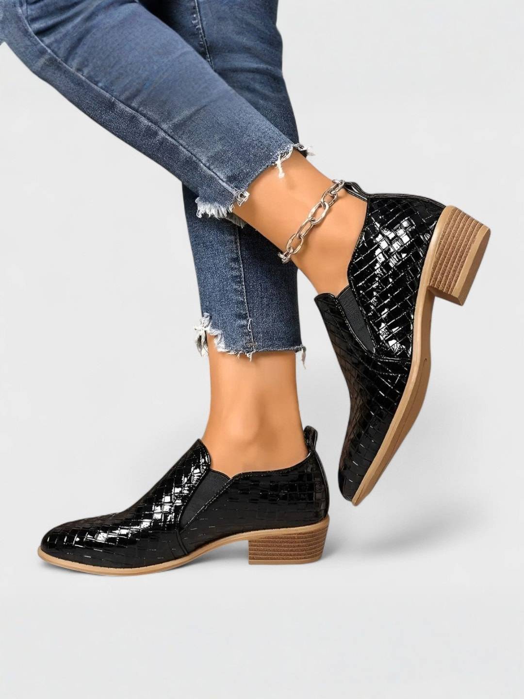 Maison La Veine™ | Mocassins élégants à talon bloc