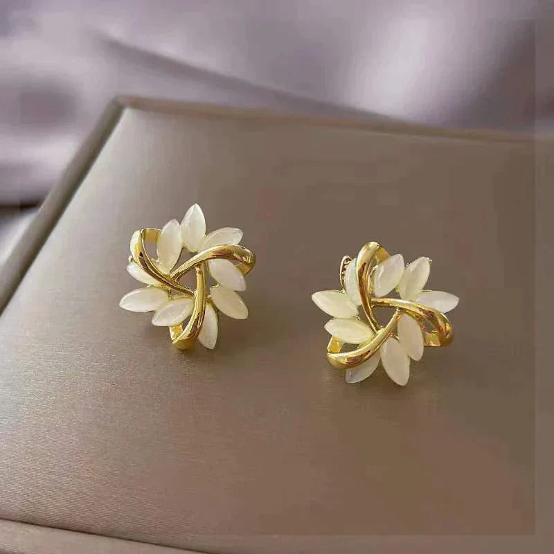 Maison La Veine™ | Boucles Luxe Opale Blanche