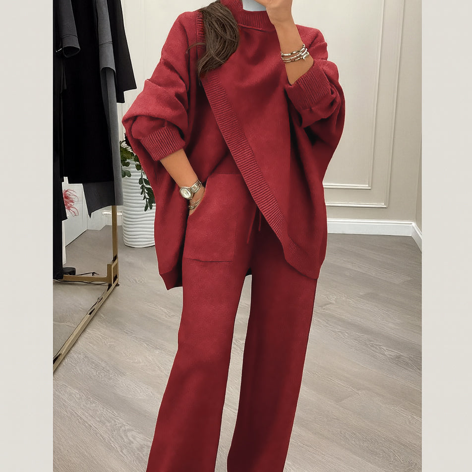 Sanne | Ensemble 2 pièces – Pull asymétrique + pantalon large
