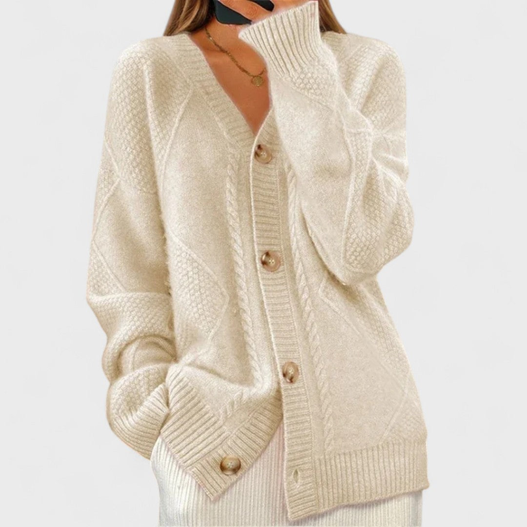 Maison La Veine™ | Cardigan Côtelé Élégant Éloise