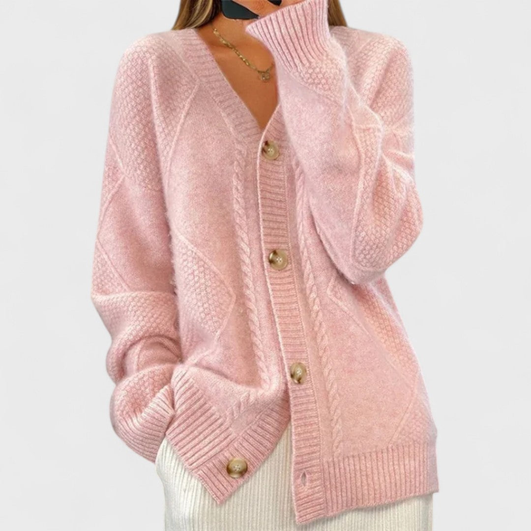 Maison La Veine™ | Cardigan Côtelé Élégant Éloise