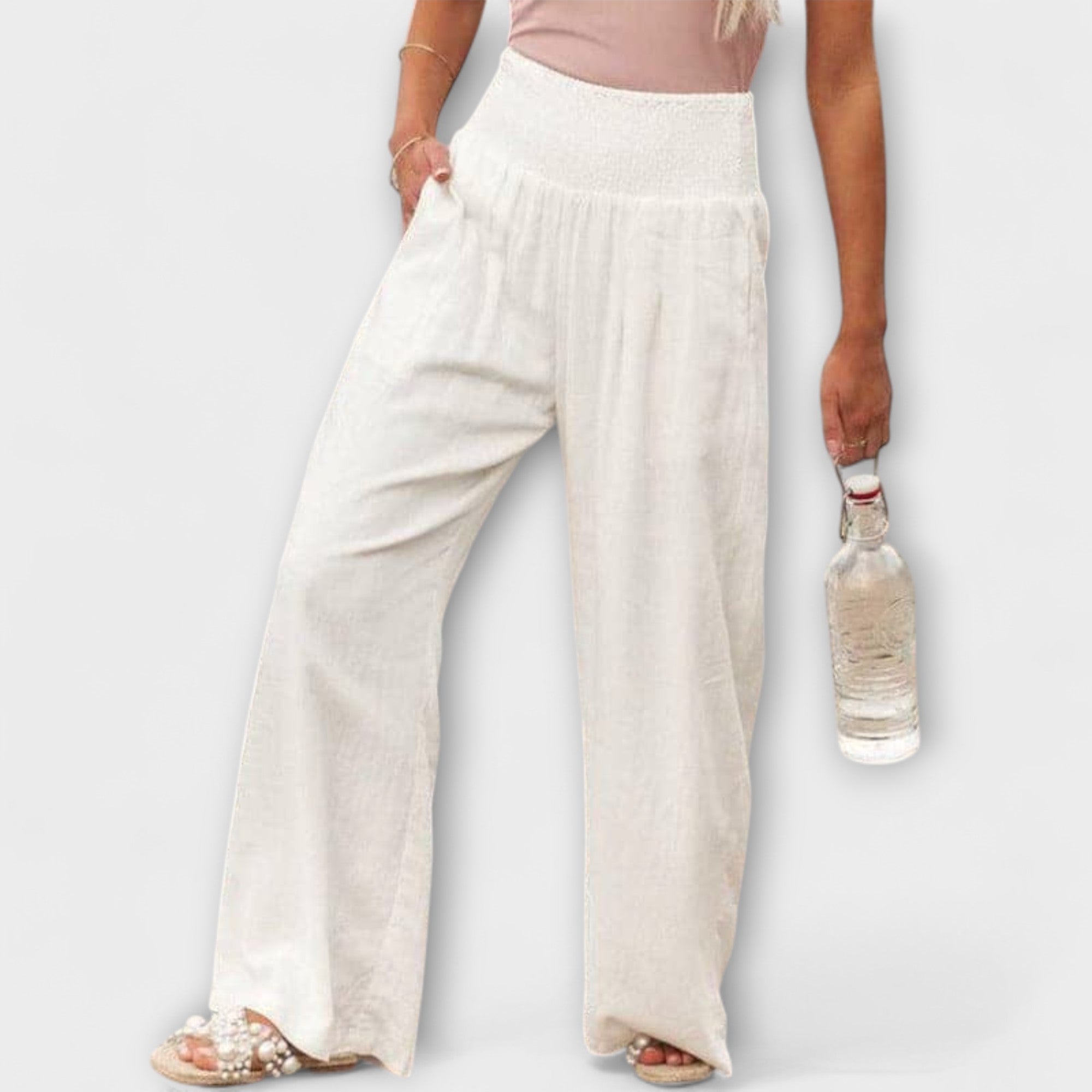Maison La Veine™ | Pantalons Larges en Lin Chic