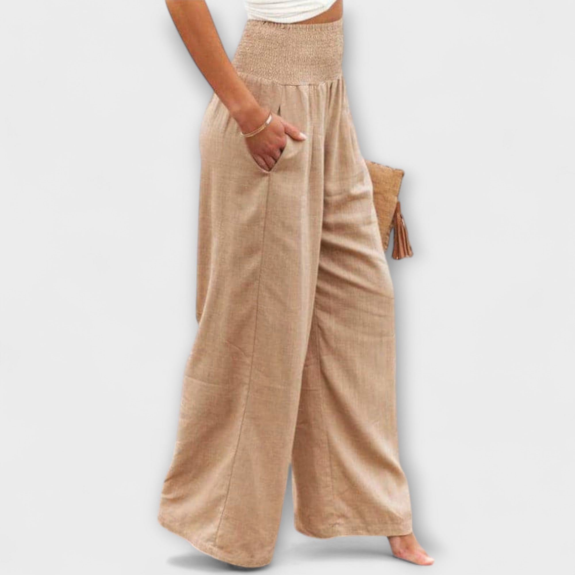 Maison La Veine™ | Pantalons Larges en Lin Chic