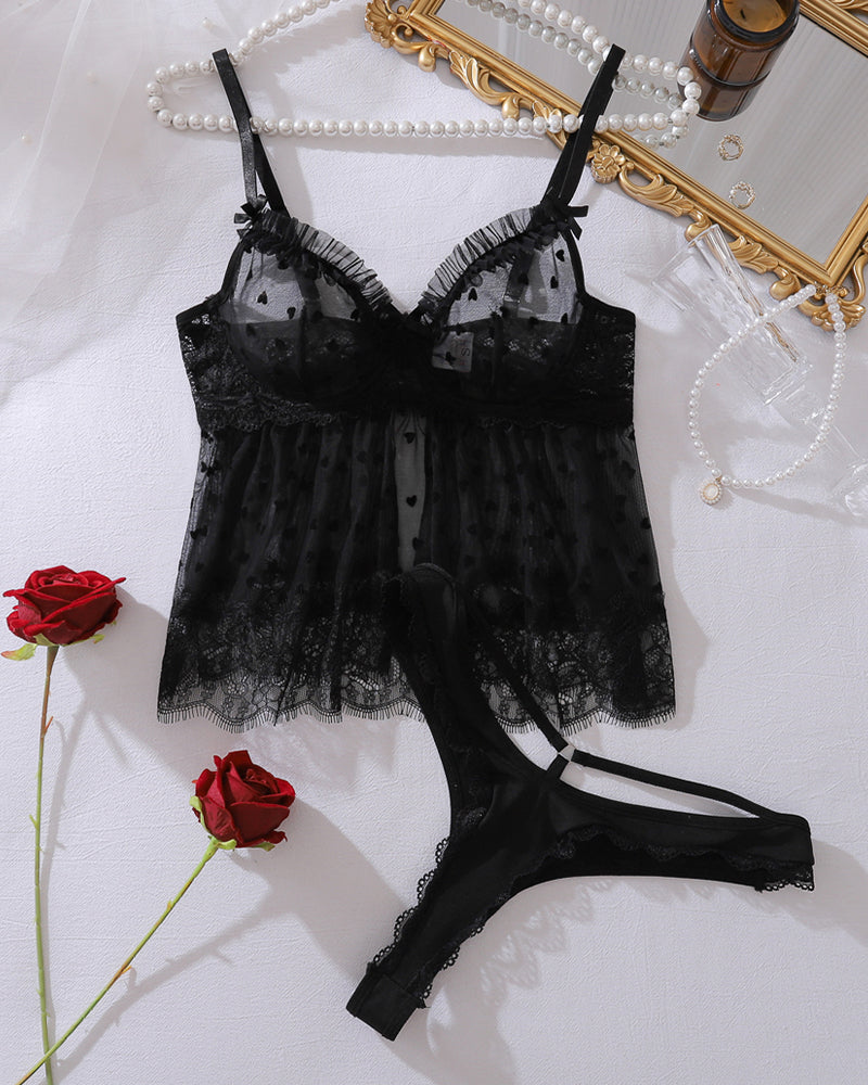 Maison La Veine™ | Ensemble Top en Mesh Sensuel & Slip