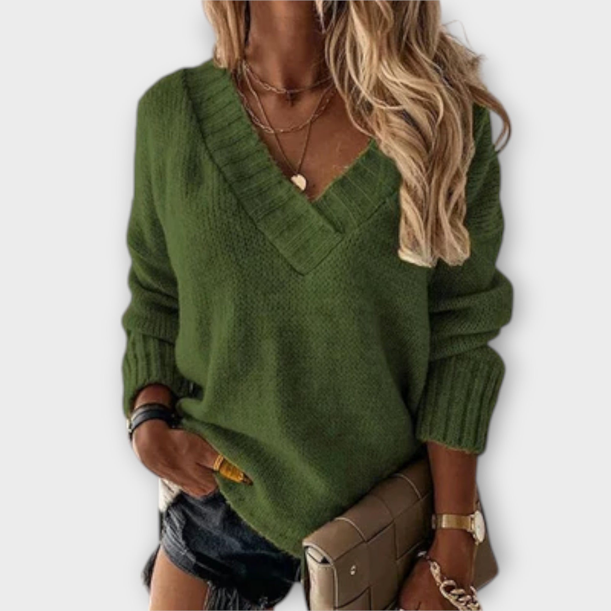 Maison La Veine™ | Pull V-Cou Doux Jane