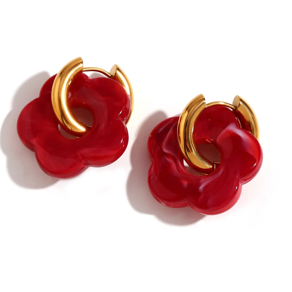 Maison La Veine™ | Boucles d’Oreilles Fleur Tendance