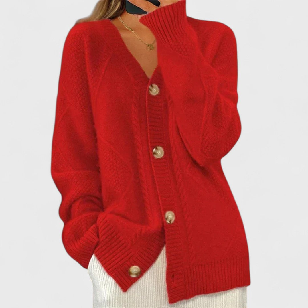 Maison La Veine™ | Cardigan Côtelé Élégant Éloise
