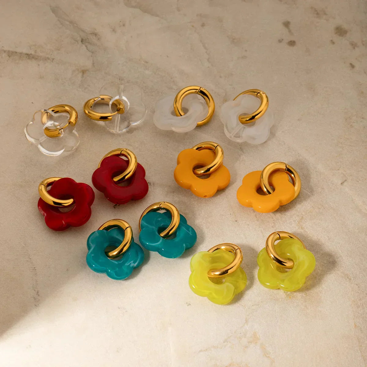 Maison La Veine™ | Boucles d’Oreilles Fleur Tendance