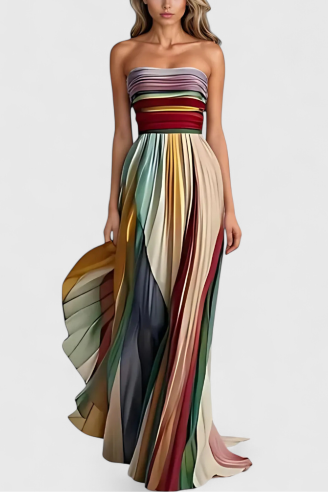 Leticia Robe Longue Ample en Tissu Léger et Naturel