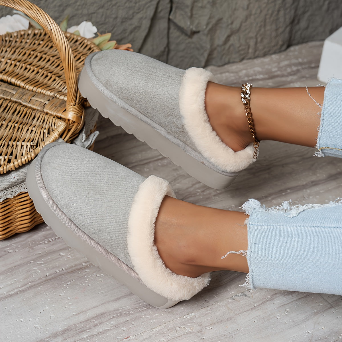 Maison La Veine™ | Pantoufles en laine Luxe