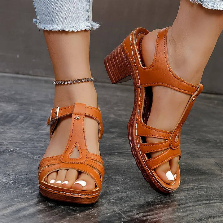 Maison La Veine™ | Sandales orthopédiques à la mode avec semelle plateforme épaisse