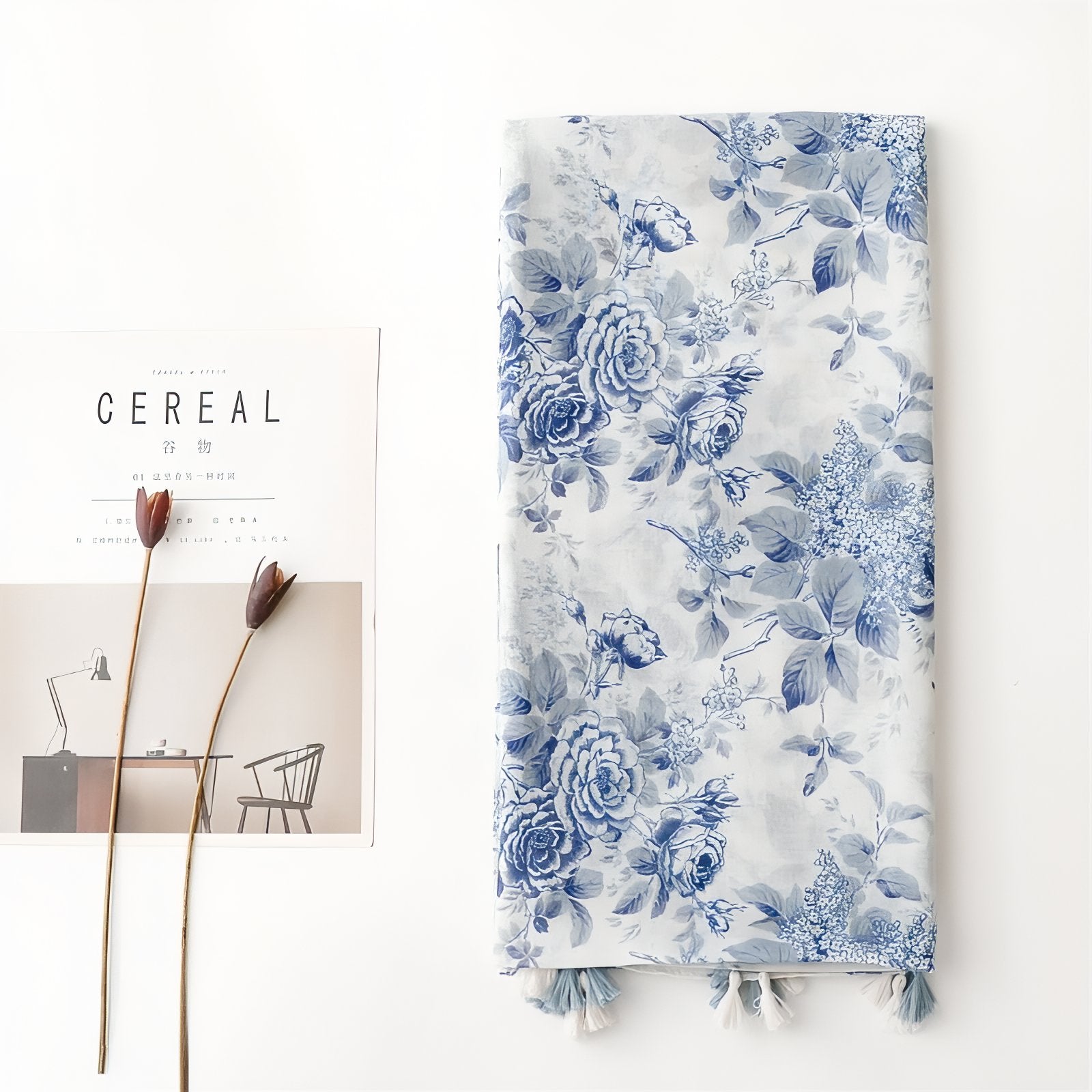 Maison La Veine™ | Chèche Bleu Fleuri