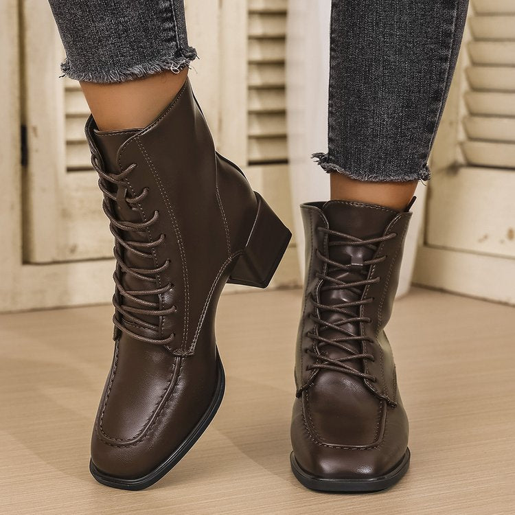 Maison La Veine™ | Bottines Élégantes “Élise” en Cuir Synthétique – Style Chic & Intemporel