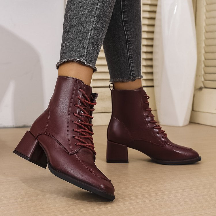 Maison La Veine™ | Bottines Élégantes “Élise” en Cuir Synthétique – Style Chic & Intemporel
