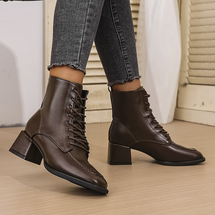 Maison La Veine™ | Bottines Élégantes “Élise” en Cuir Synthétique – Style Chic & Intemporel