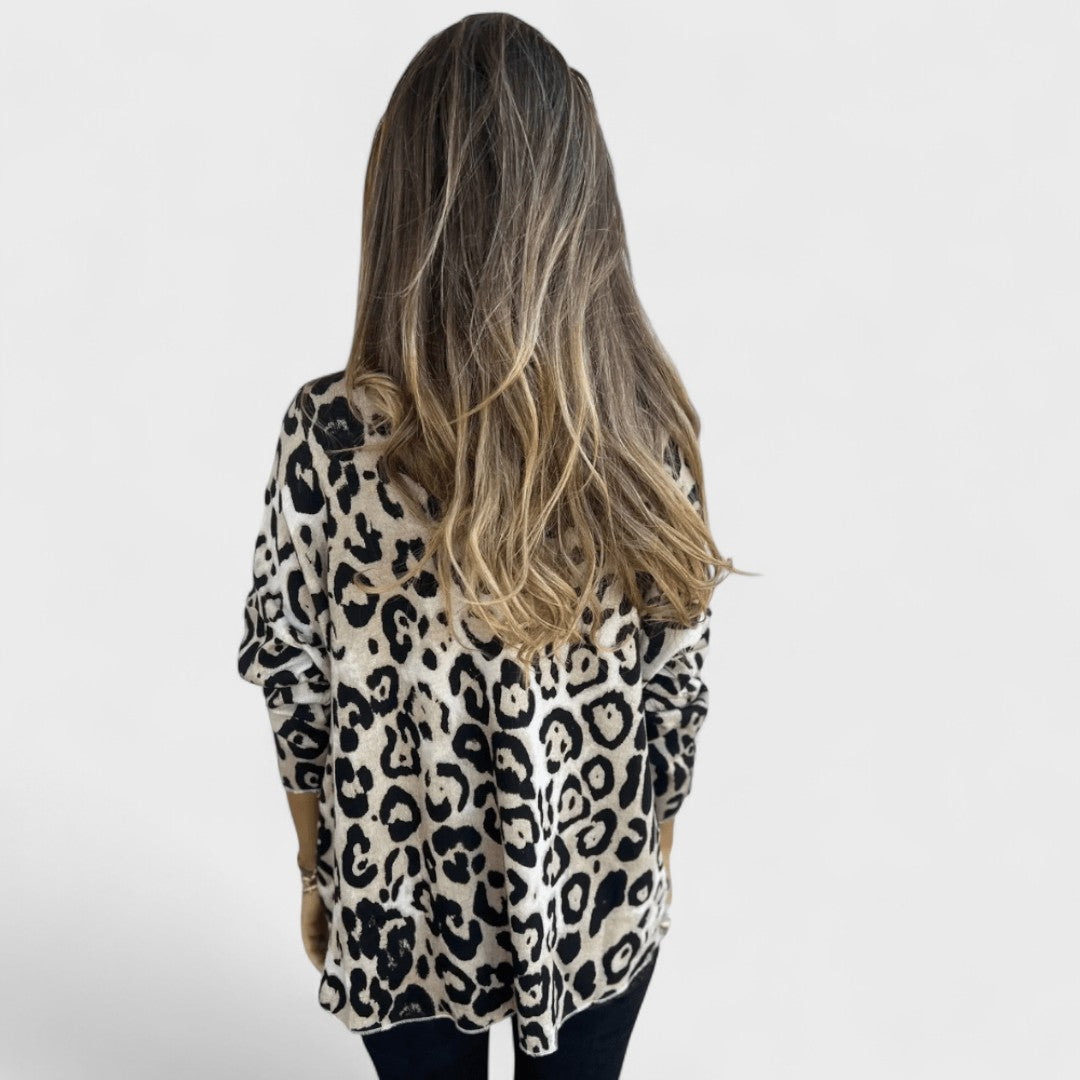 Maison La Veine™ | Top Casual Femme Imprimé Léopard