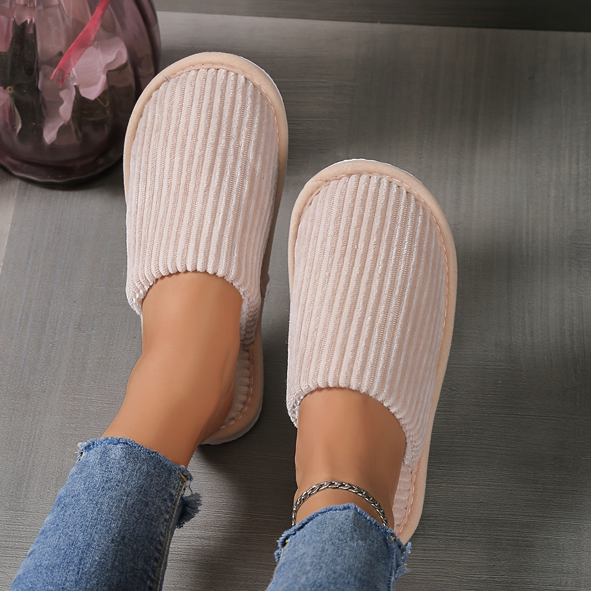 Maison La Veine™ | Chaussons rayés
