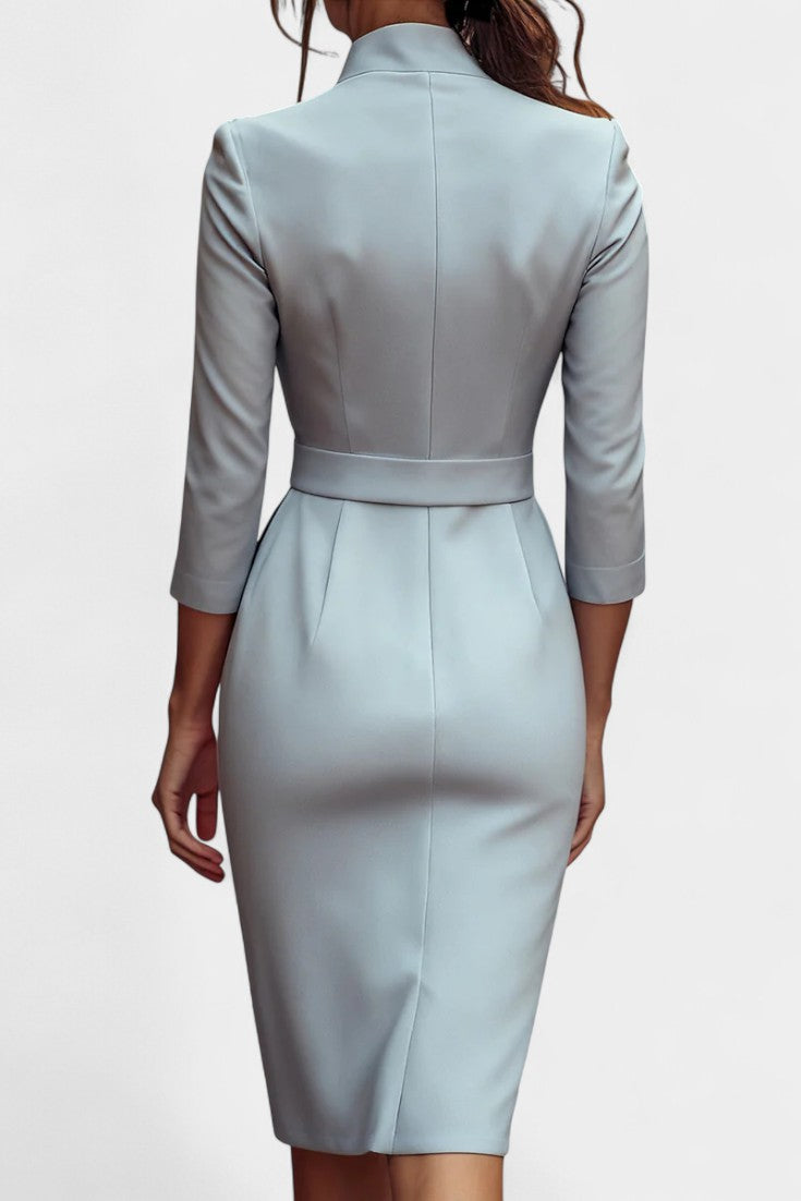Cyrielle Robe Drapée Élégante en Tissu Premium
