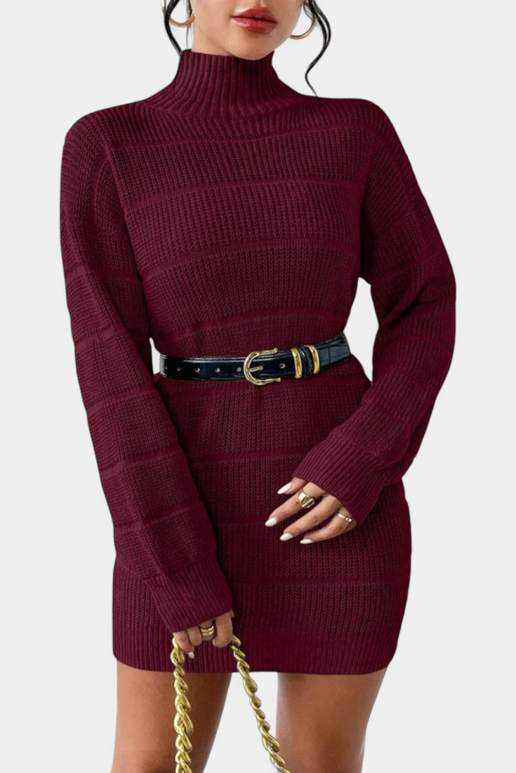 Margaux Robe Pull Mini à Col Roulé