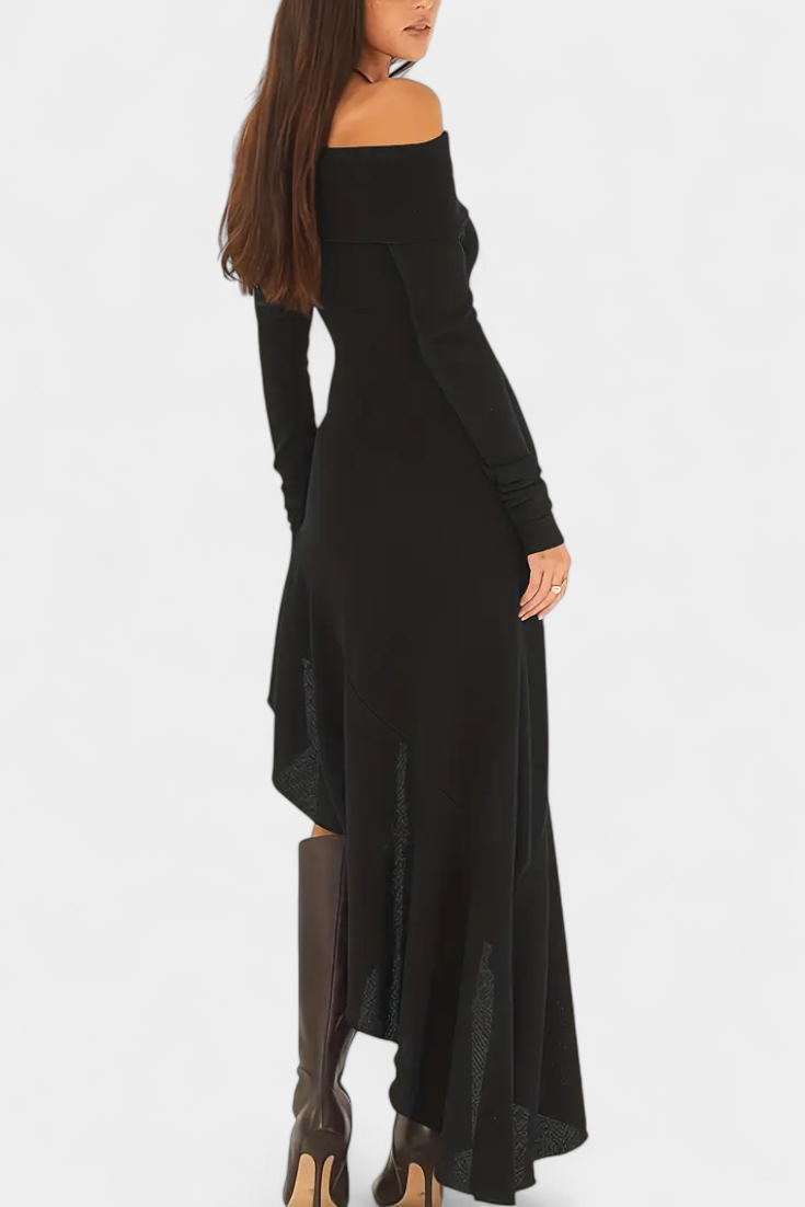 Recife Robe Ajustée à Une Épaule et Ourlet Asymétrique