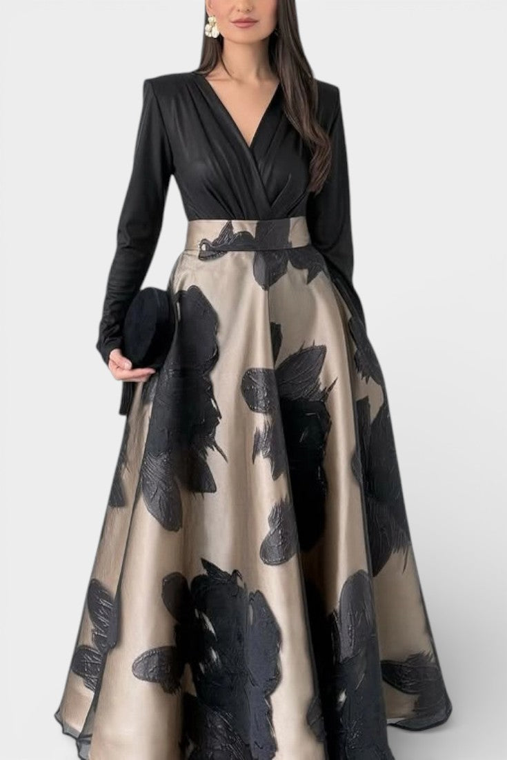 Dorcas Ensemble Deux-Pièces Jupe Midi Jacquard d’Inspiration Française