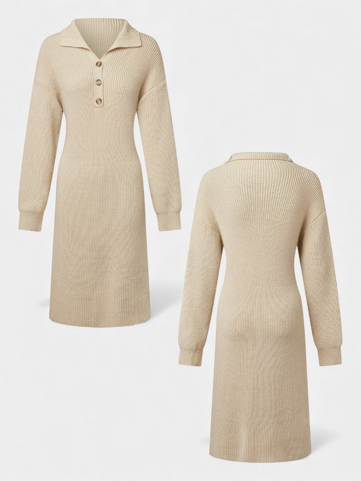 Valéane Robe Tricotée Chaleureuse et Élégante