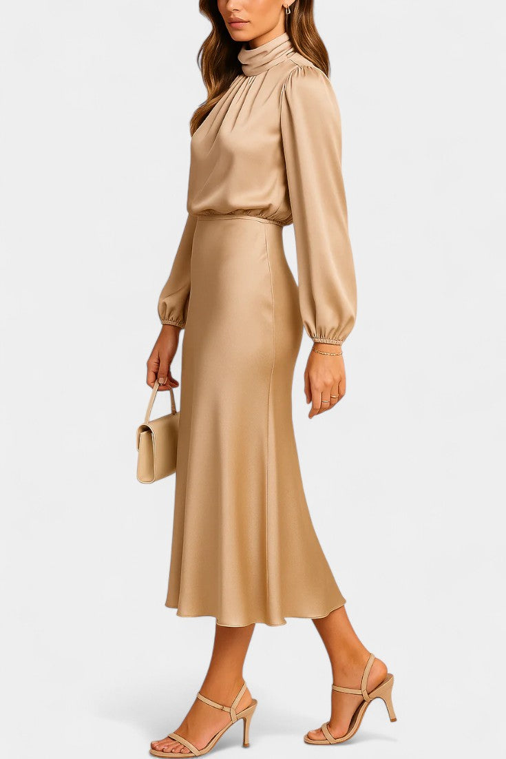 Cebu Robe Midi Taille Haute Élégante