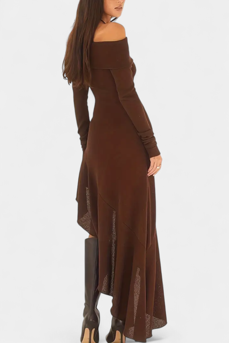 Recife Robe Ajustée à Une Épaule et Ourlet Asymétrique
