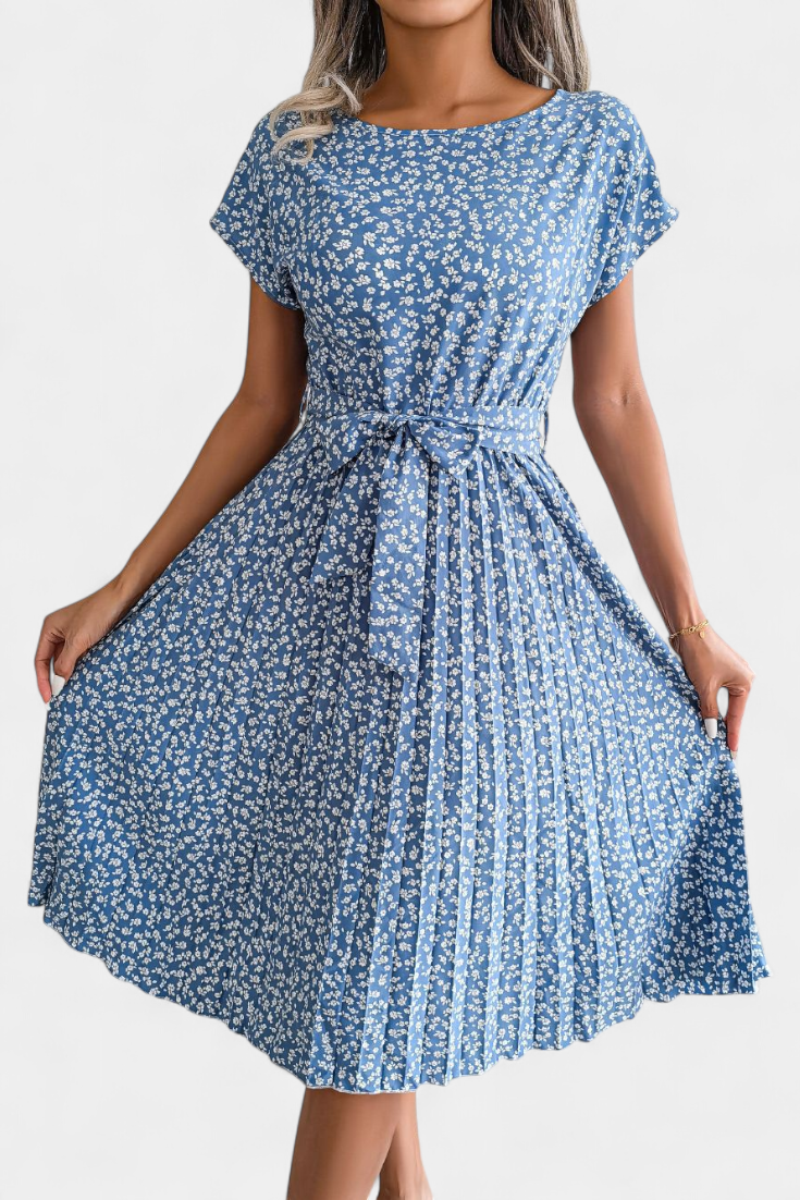 Galilea Robe Midi Plissée à Imprimé Floral
