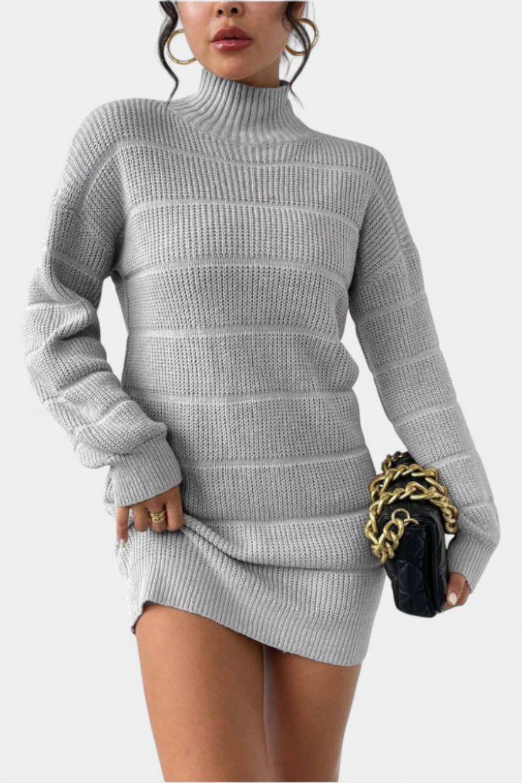 Margaux Robe Pull Mini à Col Roulé