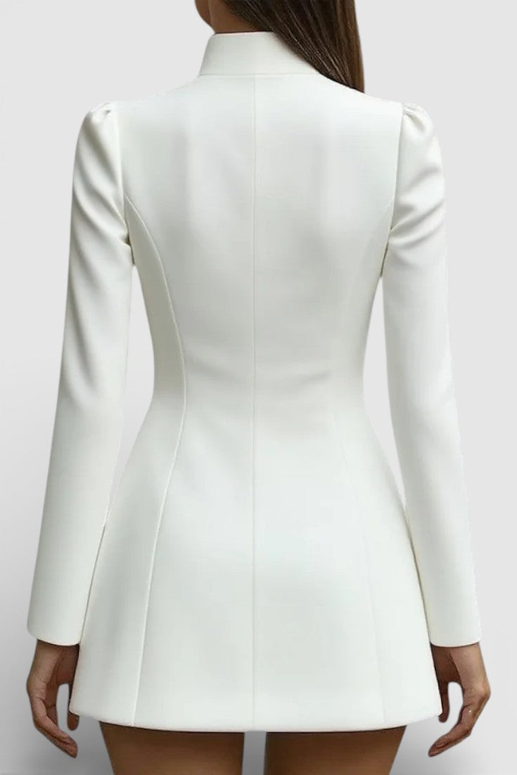 Vada Robe Blazer Courte Élégante à Col Montant