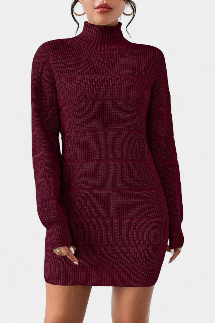 Margaux Robe Pull Mini à Col Roulé