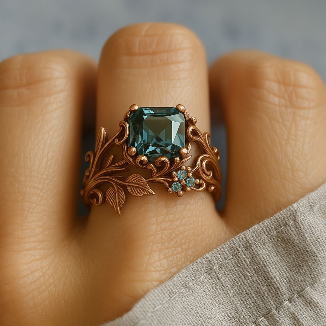 Maison La Veine™ | Bague cristal vert