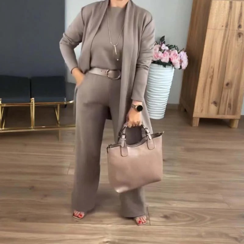 Gabriel | Ensemble de 3 Pièces avec Cardigan Long