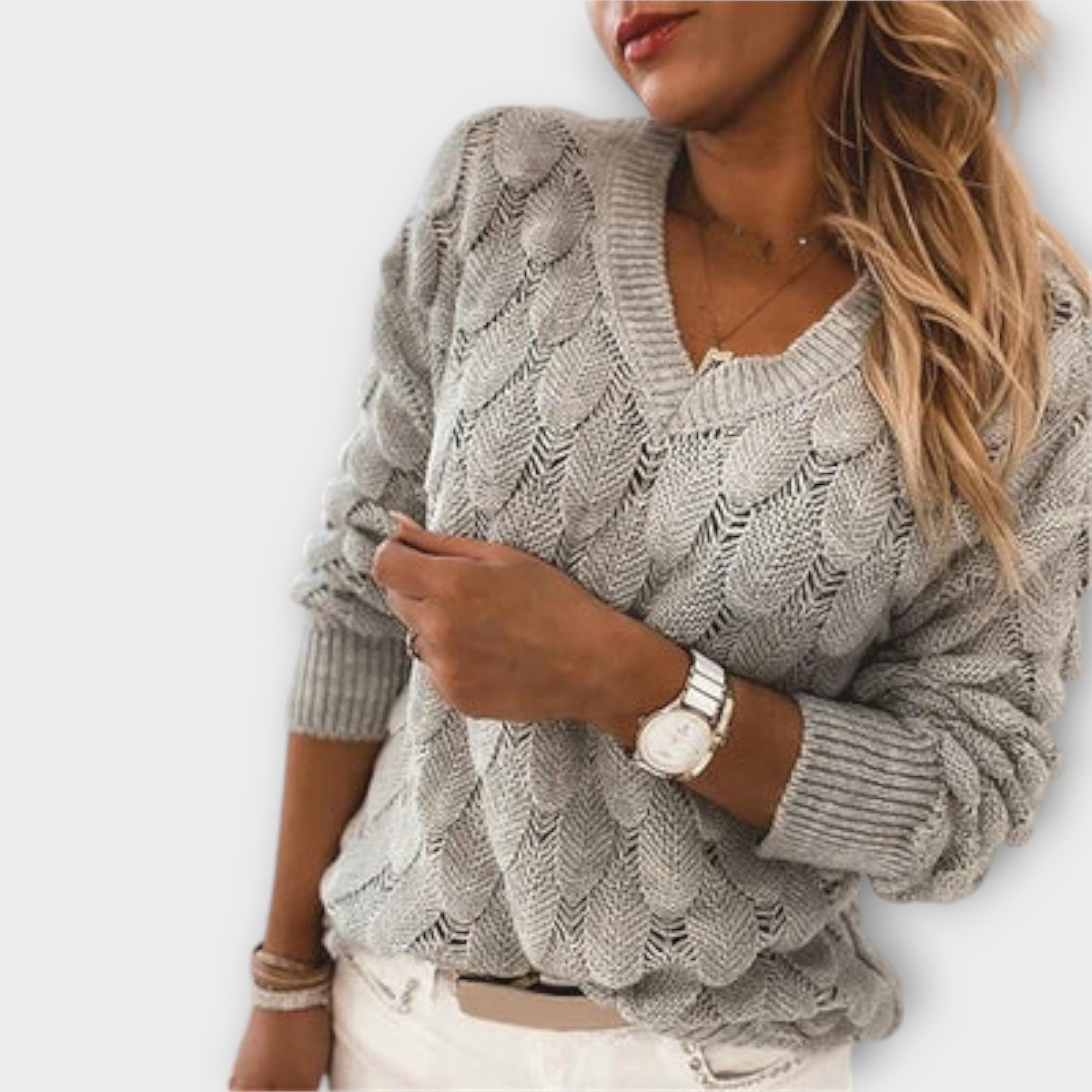 Maison La Veine™ | Pull Décolleté en V Noemier